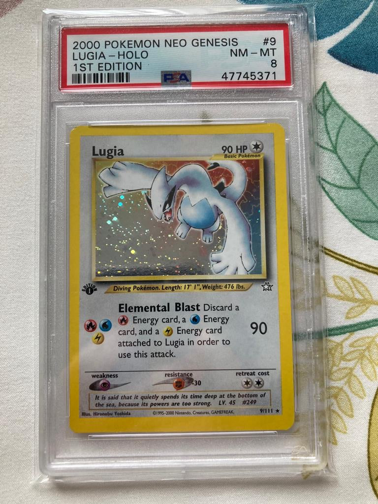 Lugia Neo Genesis First Edition PSA 8 Card Journeys Lugia Neo Genesis First Edition PSA 8 Card Journeys