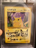 Mitsuhiro Arita Old Variant Auto Pikachu No Rarity NR Japanese Base Set BGS 7.5