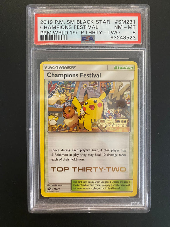 pokemon worlds promo card Champions Festival 2019 Top 32 PSA 8 (Worlds Promo) – Card Journeys