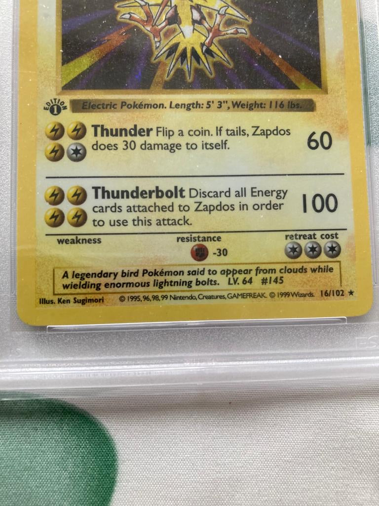 Zapdos First Edition Base Set PSA 8 – Card Journeys