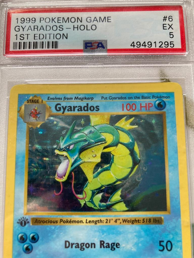 psa 5 pokemon card Gyaradose First Edition Base Set PSA 5 – Card Journeys
