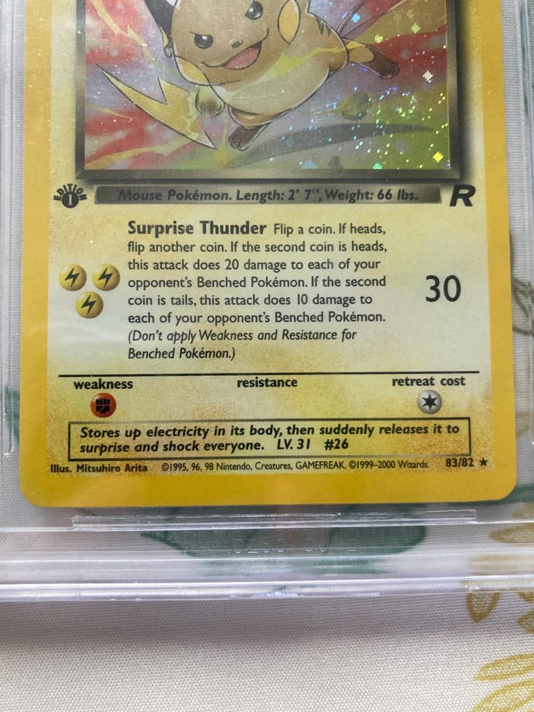 pokemon card dark raichu Dark Raichu First Edition BGS 9.5 – Card Journeys