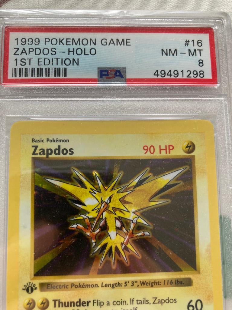 Zapdos First Edition Base Set PSA 8 Card Journeys Zapdos First Edition Base Set PSA 8 Card Journeys